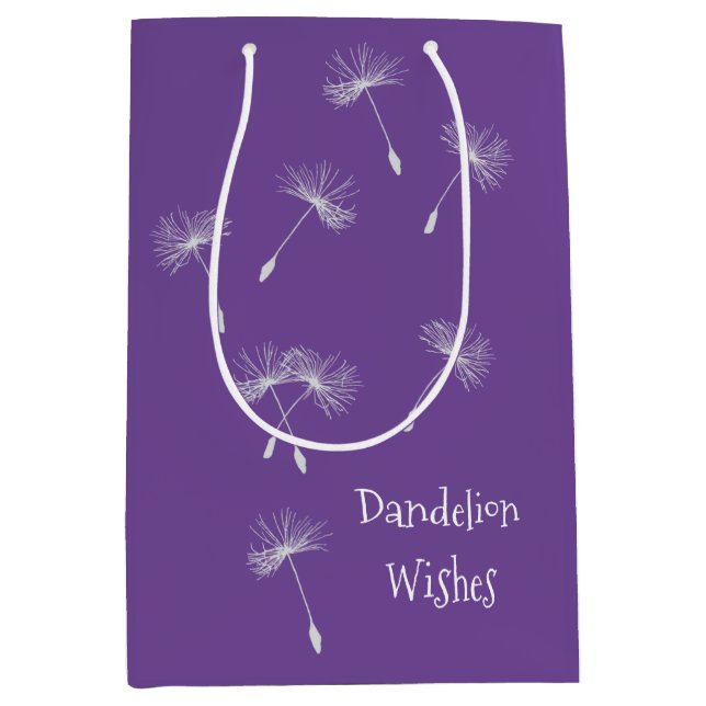 Bolsa De Regalo Mediana Dandelion Wishes Design Gift Bag (Anverso)