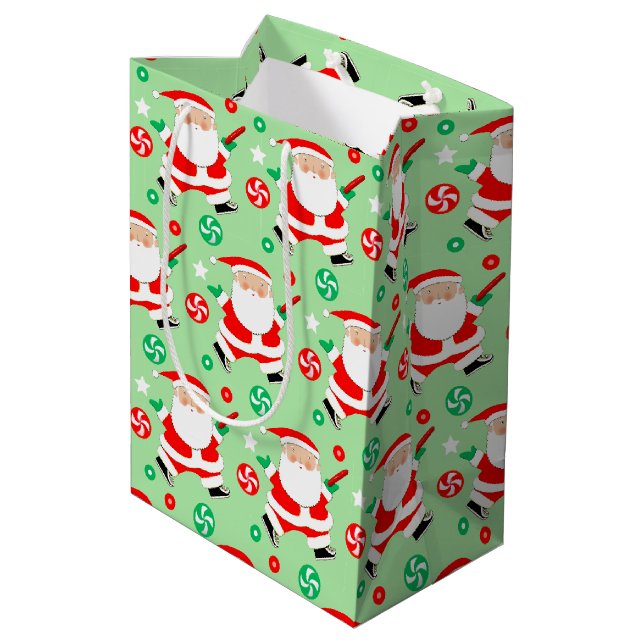 Bolsa de regalo mediana de Disc Golf Navidad (Angulo reverso)