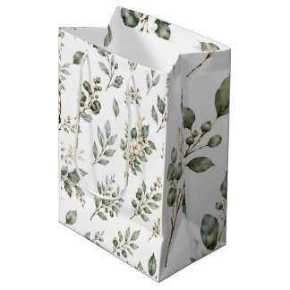 Bolsa de regalo mediana de elegante botánica de eu
