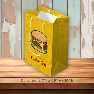 Bolsa de regalo mediana de hamburguesa con queso