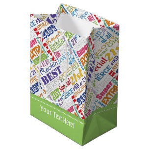 Bolsa De Regalo Mediana De la fiesta regalos únicos y 21ros de cumpleaño