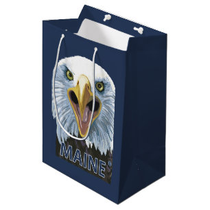 Bolsa De Regalo Mediana De MaineEagle cierre para arriba