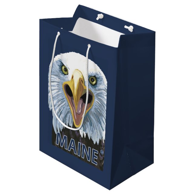Bolsa De Regalo Mediana De MaineEagle cierre para arriba (Angulo Anverso)