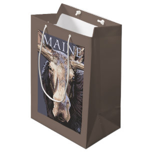 Bolsa De Regalo Mediana De MaineMoose cierre para arriba