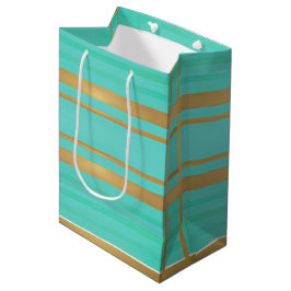 Bolsa De Regalo Mediana De moda y Moda con acento azul y oro