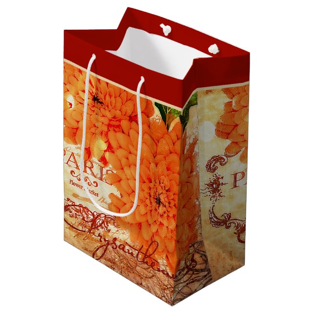 Bolsa de regalo mediana de mums de otoño (Angulo Anverso)