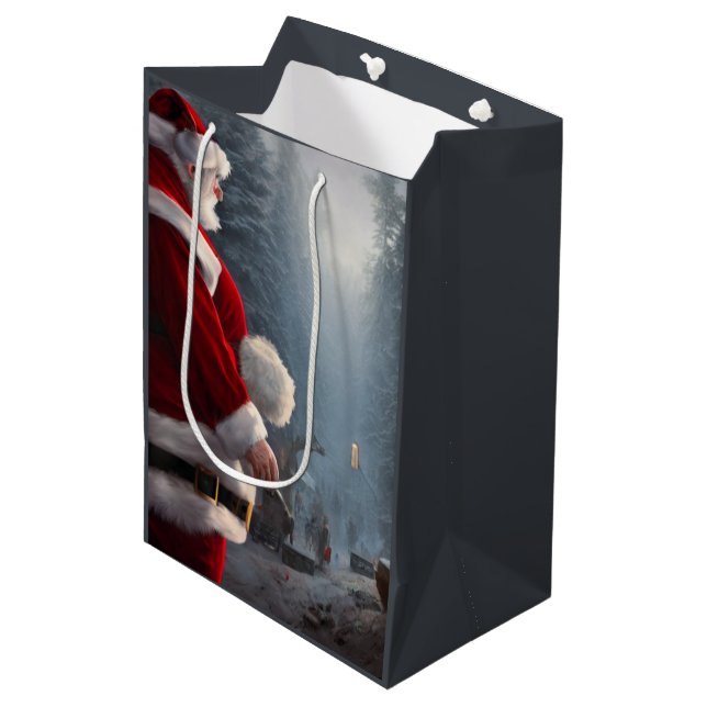 Bolsa de regalo mediana de Navidad (Angulo Anverso)