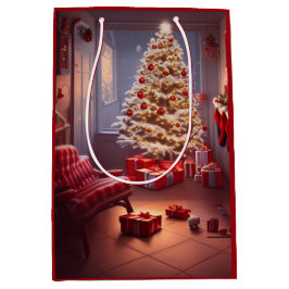 Bolsa de regalo mediana de Navidad