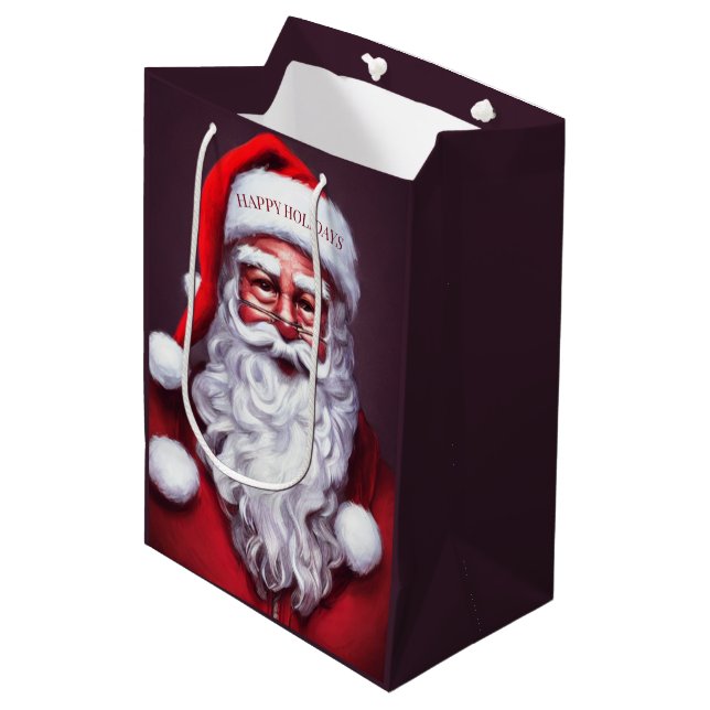 Bolsa de regalo mediana de Santa Claus (Angulo Anverso)