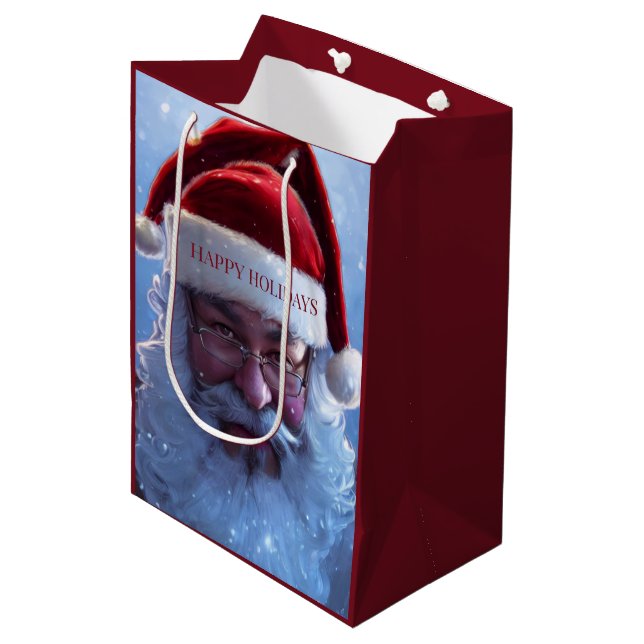 Bolsa de regalo mediana de Santa Claus (Angulo Anverso)