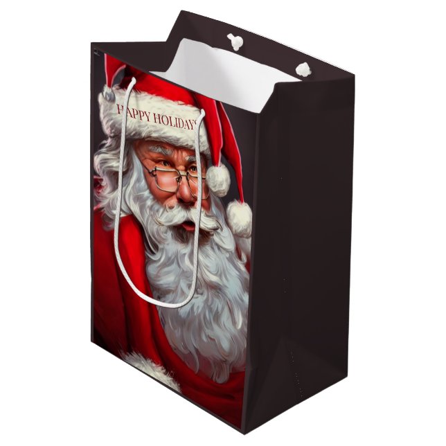 Bolsa de regalo mediana de Santa Claus (Angulo Anverso)
