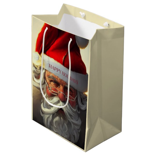 Bolsa de regalo mediana de Santa Claus (Angulo Anverso)