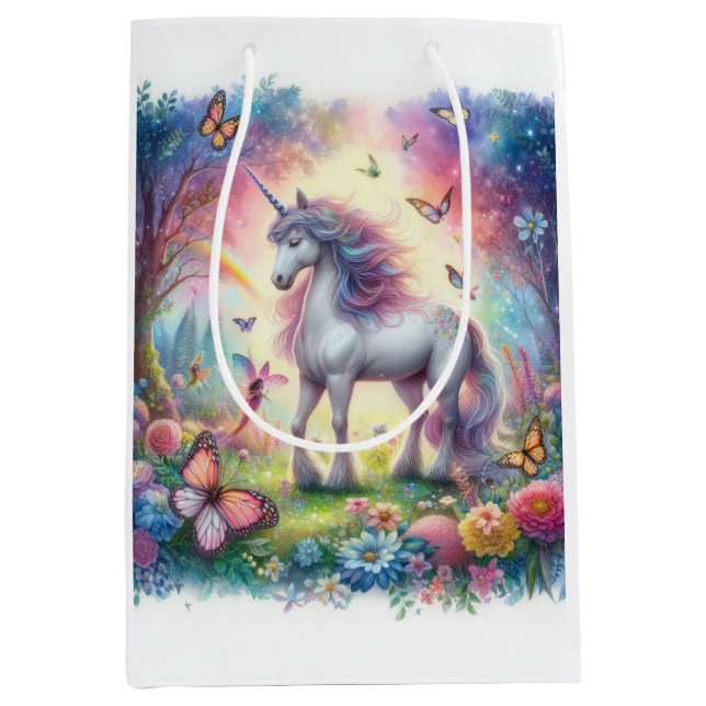 Bolsa de regalo mediana de unicornio (Anverso)
