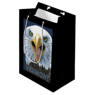 Bolsa De Regalo Mediana De VermontEagle cierre para arriba
