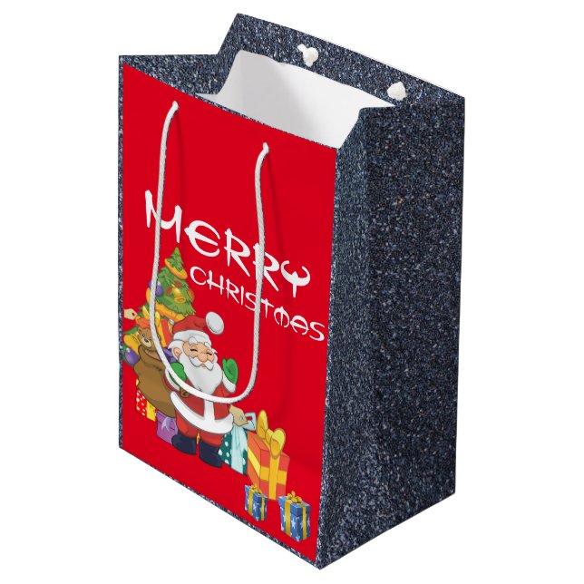 Bolsa De Regalo Mediana Debajo del árbol de Navidad (Angulo Anverso)