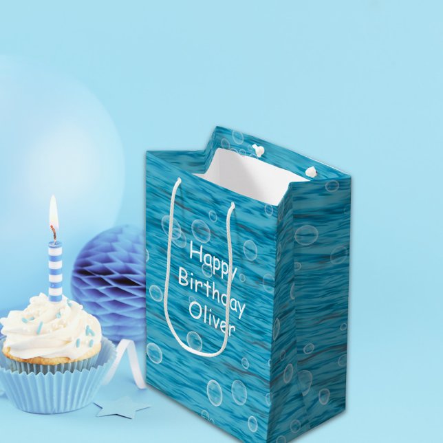 Bolsa De Regalo Mediana Debajo Del Mar Con La Fiesta De Cumpleaños De Los  (Subido por el creador)