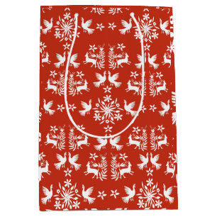 Bolsa De Regalo Mediana Decoración Otomi Mexicana