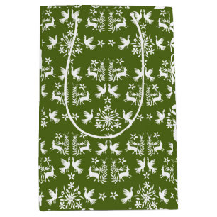Bolsa De Regalo Mediana Decoración Otomi Mexicana