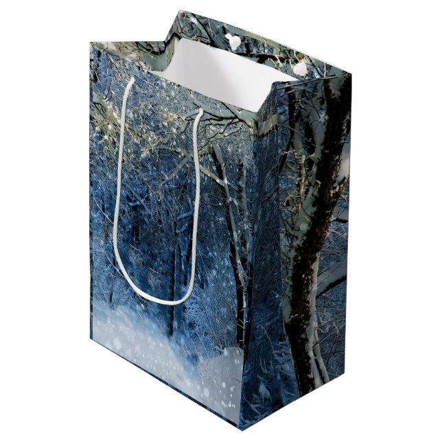 Bolsa De Regalo Mediana Deep Woods Winter Wonderland Magic Gift Bag (Angulo Anverso)