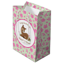 Bolsa De Regalo Mediana Deer Fawn Baby Shower Woodland Animals