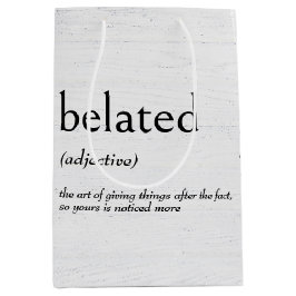 Bolsa De Regalo Mediana Definición de diccionario para cumpleaños con BORD