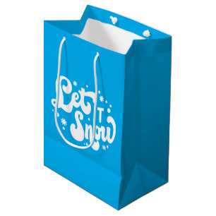 Bolsa De Regalo Mediana Dejar que nieve diseño invernal
