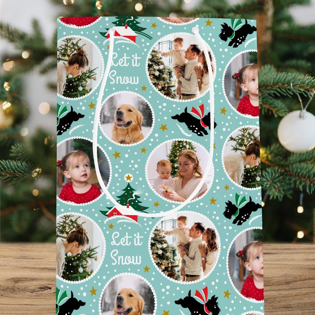 Bolsa De Regalo Mediana Dejen que nieve Escocia Perro Diversión Personaliz (Subido por el creador)