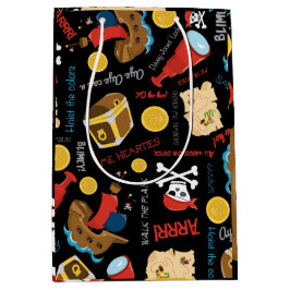 Bolsa de regalo mediana del Fiesta Pirata de la is