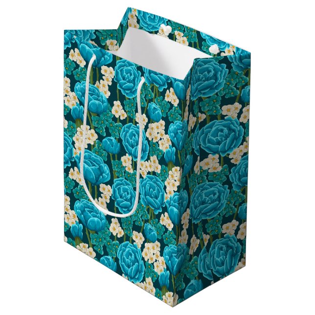 Bolsa de regalo mediana del Rosa azul (Angulo Anverso)