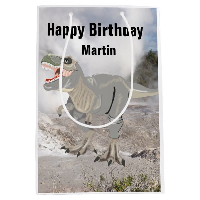 Bolsa de regalo mediana del tiranosaurio temible (Anverso)