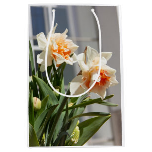 Bolsa De Regalo Mediana Delicada primavera de daffodils tiernos