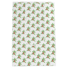 Bolsa De Regalo Mediana Delicadas bayas de Navidad de Holly