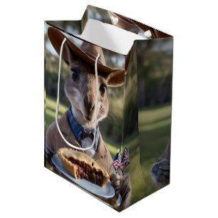 Bolsa De Regalo Mediana "Delicia al Aire Libre: Un canguro come un pastel