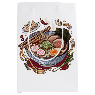 Bolsa De Regalo Mediana Deliciosos Ramen Japoneses y Dumplings Gyoza.