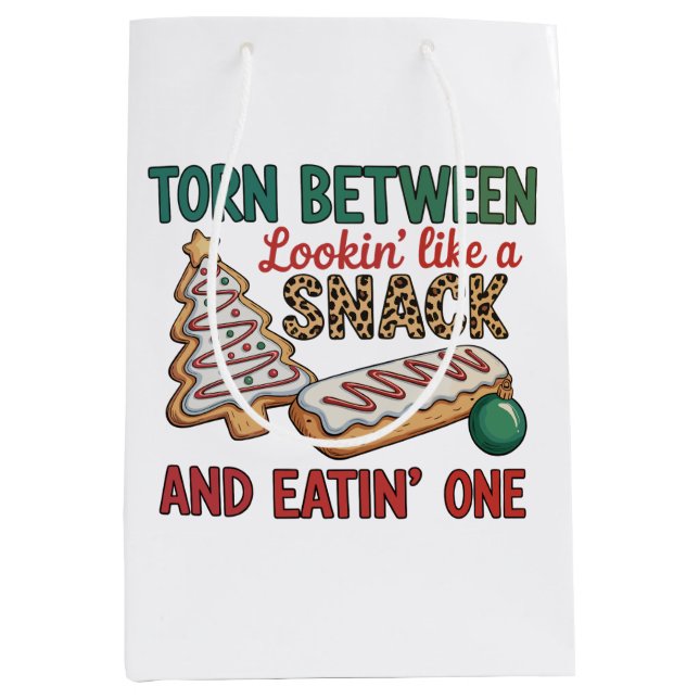 Bolsa De Regalo Mediana Derramado entre parecer un refrigerio y comer uno (Anverso)