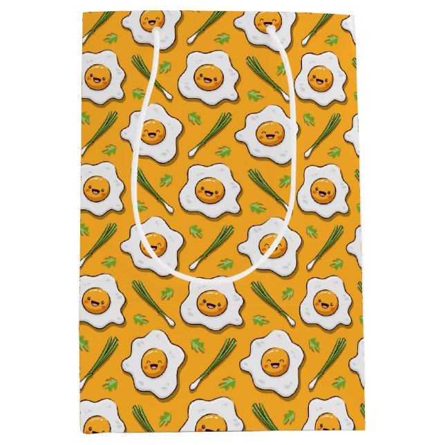 Bolsa De Regalo Mediana Desayuno de huevos felices (Anverso)