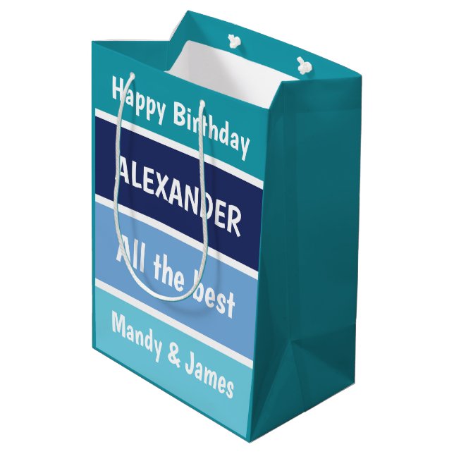 Bolsa De Regalo Mediana Deseos de cumpleaños de Guay (Angulo reverso)