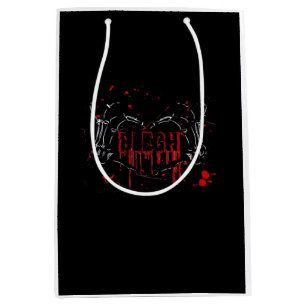 Bolsa De Regalo Mediana Desglose de Blegh, Manos Skeleton Heart, Banda Emo