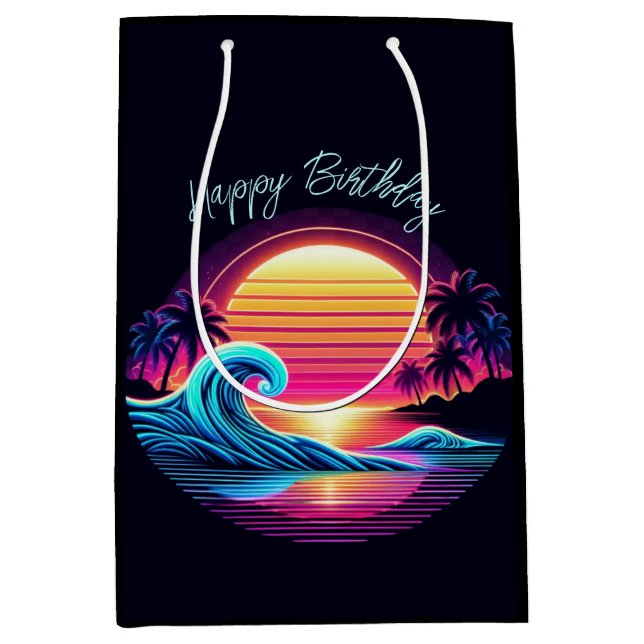 Bolsa De Regalo Mediana Deslumbramiento de la superficie del sol (Anverso)