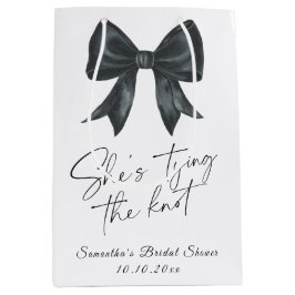 Bolsa De Regalo Mediana Despedida de soltera con lazo negro Está atando el