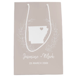 Bolsa De Regalo Mediana Destinatarios de boda del mapa estatal de Arkansas