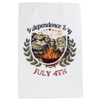 Bolsa De Regalo Mediana Día de la Independencia Mount Rushmore 4 de julio