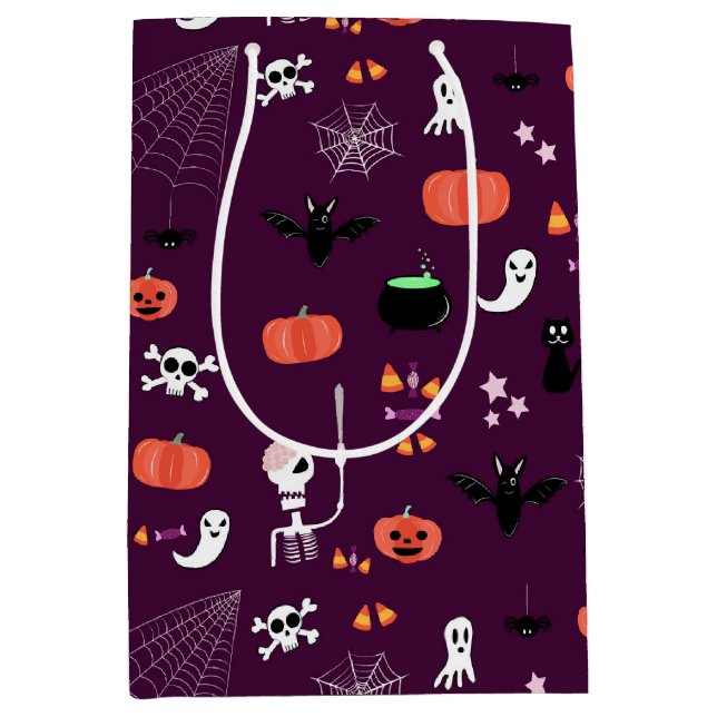 Bolsa De Regalo Mediana Día de las Brujas (Anverso)