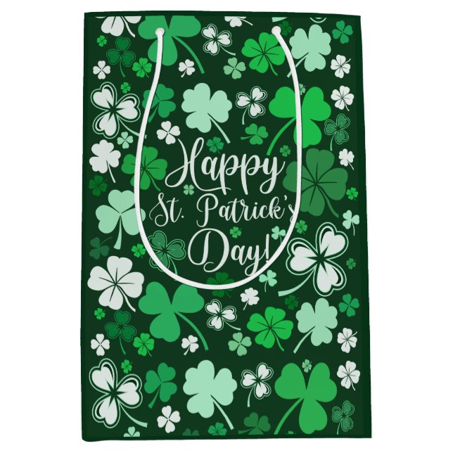 Bolsa De Regalo Mediana Día de Shamrock St. Patrick (Anverso)