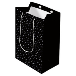 Bolsa De Regalo Mediana Diamantes de imitación de negro