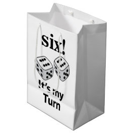 Bolsa De Regalo Mediana Dice Rolling Six It's My Turn Roll Dice