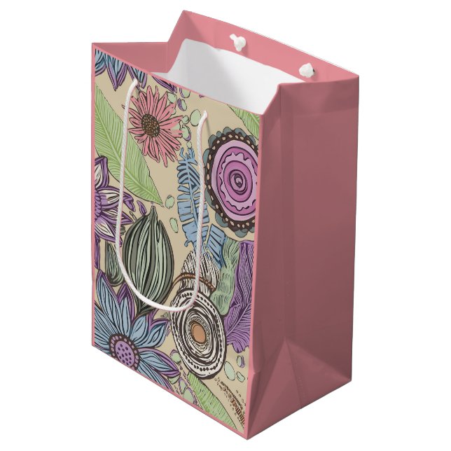 Bolsa De Regalo Mediana Dicha Botánica (Angulo Anverso)