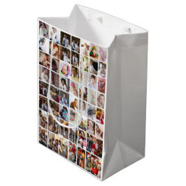 Bolsa De Regalo Mediana Diseñar su propio Collage de fotos 50