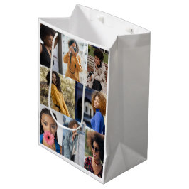 Bolsa De Regalo Mediana Diseñar su propio Collage de fotos 8
