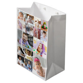 Bolsa De Regalo Mediana Diseñar su propio Collage de fotos de 15